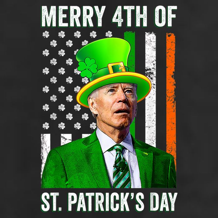 Merry 4th Of St Patrick's Day Joe Biden Leprechaun Hat Microfiber Hand Towel