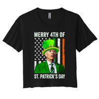 Merry 4th Of St Patrick's Day Joe Biden Leprechaun Hat Crop Top