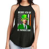 Merry 4th Of St Patrick's Day Joe Biden Leprechaun Hat Women's Perfect Tri Rocker Tank