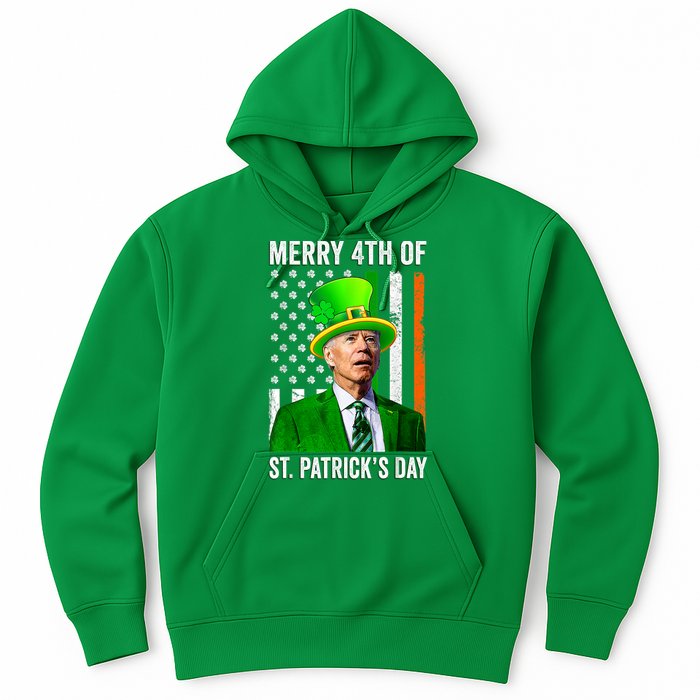 Merry 4th Of St Patrick's Day Joe Biden Leprechaun Hat Hoodie