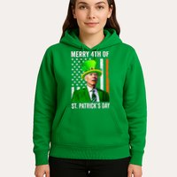 Merry 4th Of St Patrick's Day Joe Biden Leprechaun Hat Hoodie