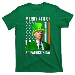 Merry 4th Of St Patrick's Day Joe Biden Leprechaun Hat T-Shirt