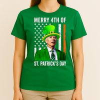 Merry 4th Of St Patrick's Day Joe Biden Leprechaun Hat T-Shirt