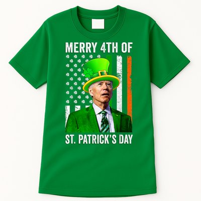 Merry 4th Of St Patrick's Day Joe Biden Leprechaun Hat Tall T-Shirt