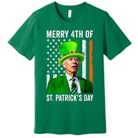 Merry 4th Of St Patrick's Day Joe Biden Leprechaun Hat Premium T-Shirt