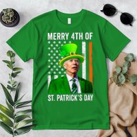 Merry 4th Of St Patrick's Day Joe Biden Leprechaun Hat Premium T-Shirt