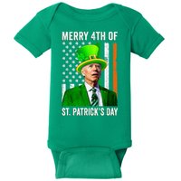 Merry 4th Of St Patrick's Day Joe Biden Leprechaun Hat Baby Bodysuit