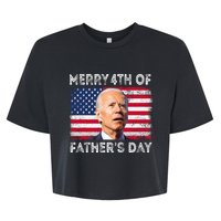 Merry 4th Of July Fathers Day 4th Of July Bella+Canvas Jersey Crop Tee