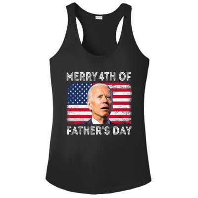 Merry 4th Of July Fathers Day 4th Of July Ladies PosiCharge Competitor Racerback Tank