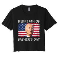 Merry 4th Of July Fathers Day 4th Of July Women's Crop Top Tee