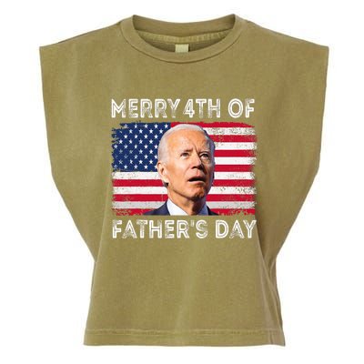 Merry 4th Of July Fathers Day 4th Of July Garment-Dyed Women's Muscle Tee