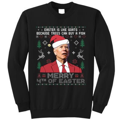 Merry 4th Of Easter Funny Joe Biden Sweater Ugly Christmas Sweatshirt