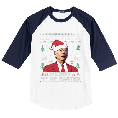 Merry 4th Of Easter Funny Joe Biden Sweater Ugly Christmas Baseball Sleeve Shirt