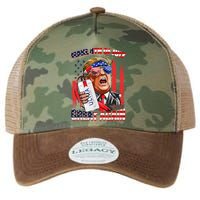 Make 4th Of July Great Again Funny Trump Drinking Beer Legacy Tie Dye Trucker Hat