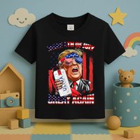 Make 4th Of July Great Again Funny Trump Drinking Beer Toddler T-Shirt