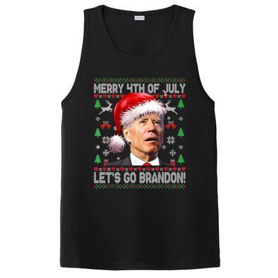 Merry 4th Of July Let's Go Branson Brandon Ugly Sweater PosiCharge Competitor Tank