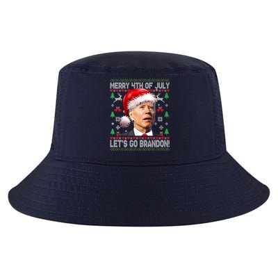 Merry 4th Of July Let's Go Branson Brandon Ugly Sweater Cool Comfort Performance Bucket Hat