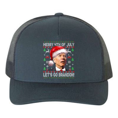 Merry 4th Of July Let's Go Branson Brandon Ugly Sweater Yupoong Adult 5-Panel Trucker Hat