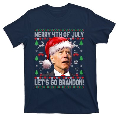 Merry 4th Of July Let's Go Branson Brandon Ugly Sweater T-Shirt