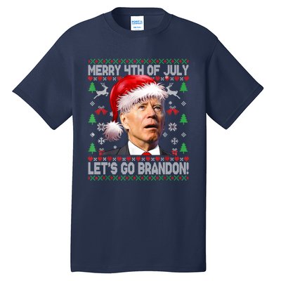 Merry 4th Of July Let's Go Branson Brandon Ugly Sweater Tall T-Shirt