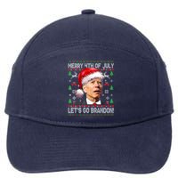 Merry 4th Of July Let's Go Branson Brandon Ugly Sweater 7-Panel Snapback Hat