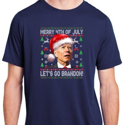 Merry 4th Of July Let's Go Branson Brandon Ugly Sweater Adult ChromaSoft Performance T-Shirt