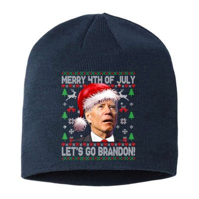 Merry 4th Of July Let's Go Branson Brandon Ugly Sweater Sustainable Beanie