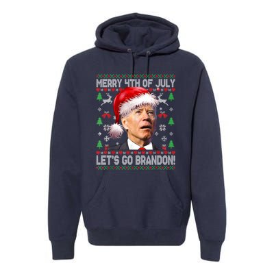 Merry 4th Of July Let's Go Branson Brandon Ugly Sweater Premium Hoodie