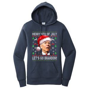 Merry 4th Of July Let's Go Branson Brandon Ugly Sweater Women's Pullover Hoodie