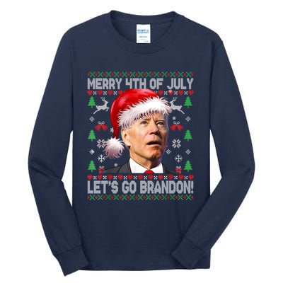 Merry 4th Of July Let's Go Branson Brandon Ugly Sweater Tall Long Sleeve T-Shirt