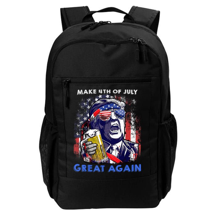 Make 4th Of July Great Again Funny Trump Drinking Beer Backpack