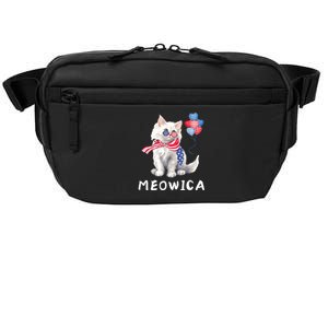 Meowica 4th Of July Cat American Flag Funny Crossbody Pack