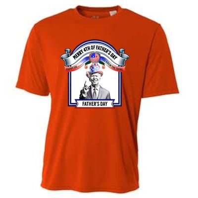 Merry 4th Of FatherS Day Joe Biden Gift Cooling Performance Crew T-Shirt