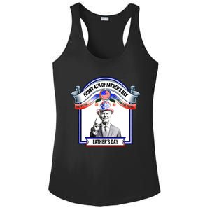 Merry 4th Of FatherS Day Joe Biden Gift Ladies PosiCharge Competitor Racerback Tank