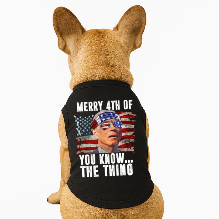 Merry 4th Of You Know The Thing Funny Biden Doggie Tank