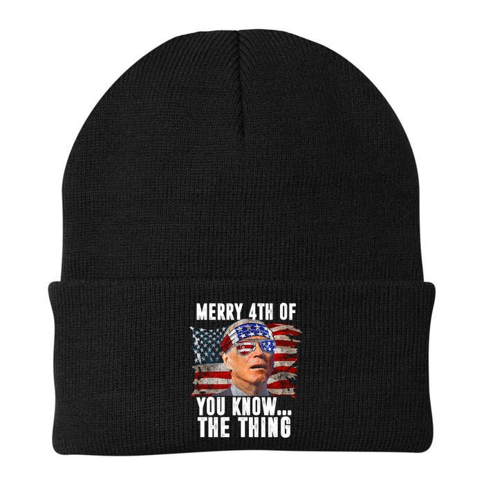 Merry 4th Of You Know The Thing Funny Biden Beanie