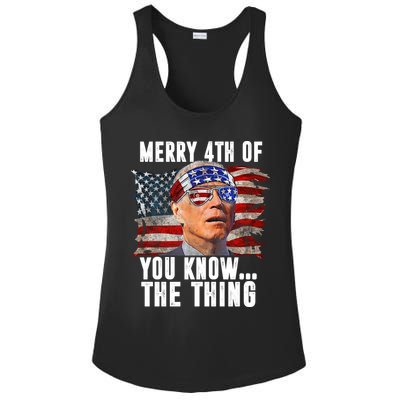 Merry 4th Of You Know The Thing Funny Biden Ladies PosiCharge Competitor Racerback Tank
