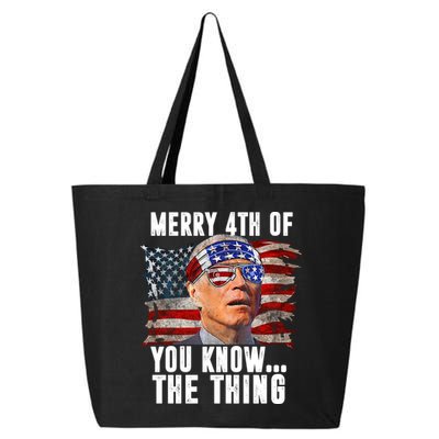 Merry 4th Of You Know The Thing Funny Biden 25L Jumbo Tote