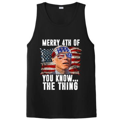 Merry 4th Of You Know The Thing Funny Biden PosiCharge Competitor Tank
