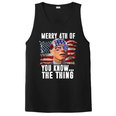 Merry 4th Of You Know The Thing Funny Biden PosiCharge Competitor Tank