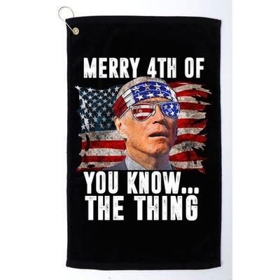 Merry 4th Of You Know The Thing Funny Biden Golf Towel
