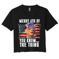Merry 4th Of You Know The Thing Funny Biden Crop Top