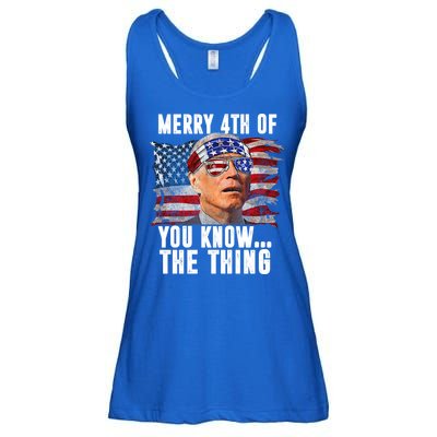 Merry 4th Of You Know The Thing Funny Biden Ladies Essential Flowy Tank