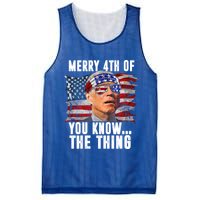 Merry 4th Of You Know The Thing Funny Biden Mesh Reversible Basketball Jersey Tank