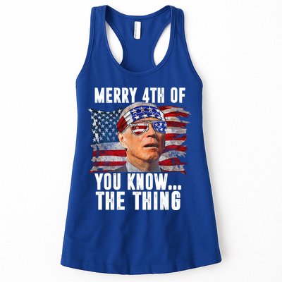 Merry 4th Of You Know The Thing Funny Biden Womens Tank Top