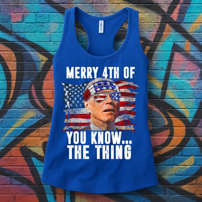 Merry 4th Of You Know The Thing Funny Biden Womens Tank Top