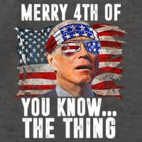Merry 4th Of You Know The Thing Funny Biden Vector Backpack