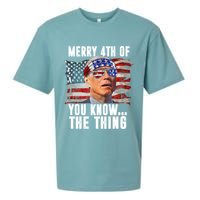 Merry 4th Of You Know The Thing Funny Biden Sueded Cloud Jersey T-Shirt