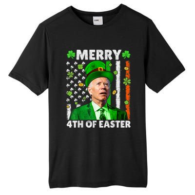 Merry 4th Of St Patricks Day Joe Biden Leprechaun Hat Clover Gift Tall Fusion ChromaSoft Performance T-Shirt