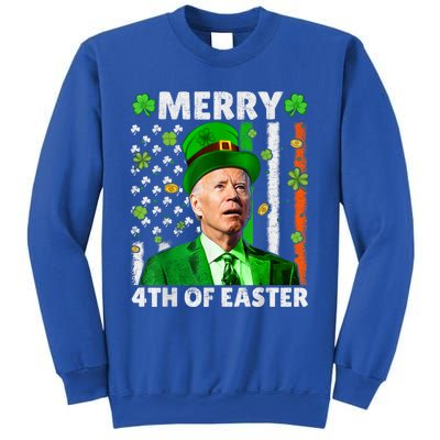 Merry 4th Of St Patricks Day Joe Biden Leprechaun Hat Clover Gift Sweatshirt